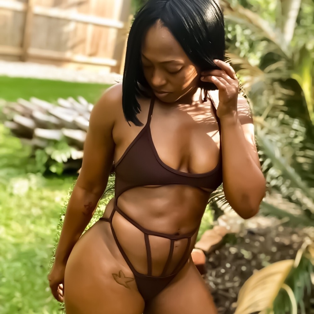 Size small cage front monokini